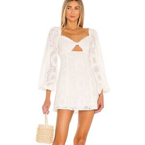NWT Lizzy Mini Dress in White MAJORELLE